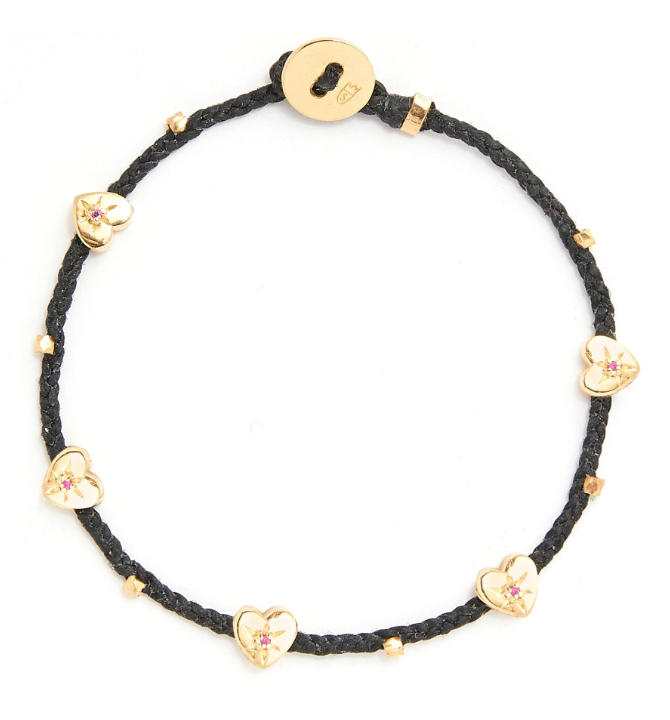 RUBY HEART CHARM BRACELET