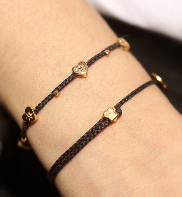 RUBY HEART CHARM BRACELET