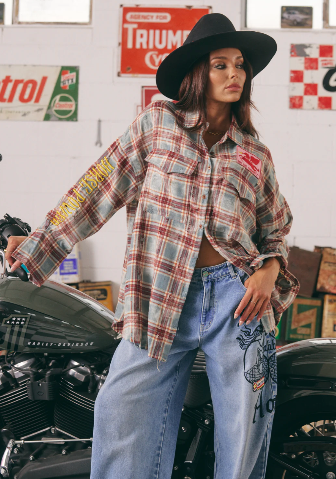 HORSE POWER DISTRESSED FLANNEL