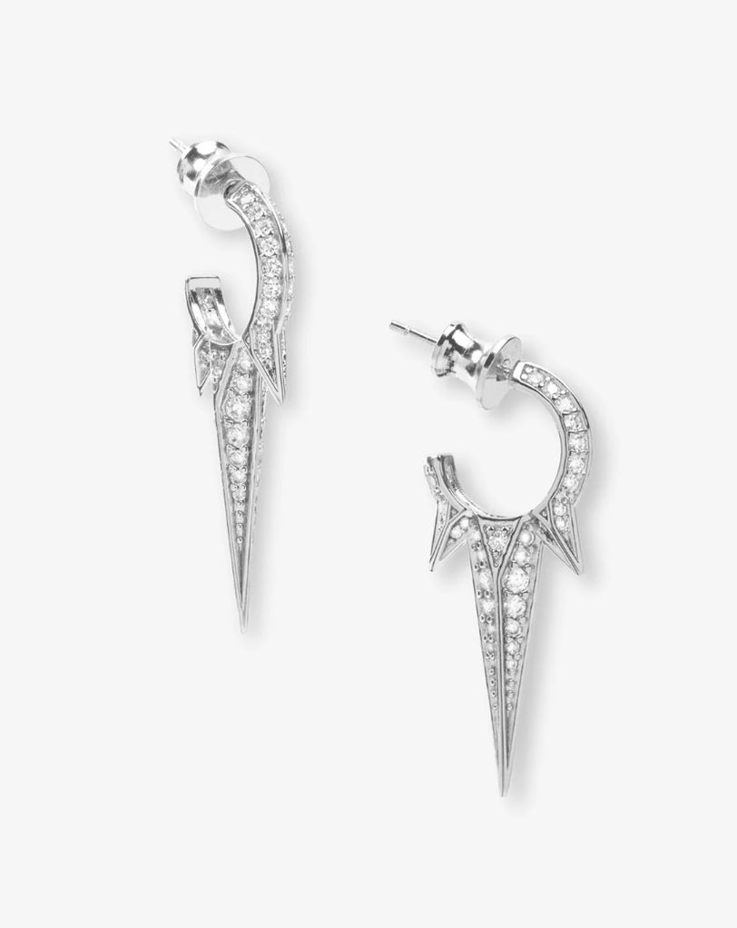 BABY GABRIELLA PAVE TRIPLE SPIKE HOOPS