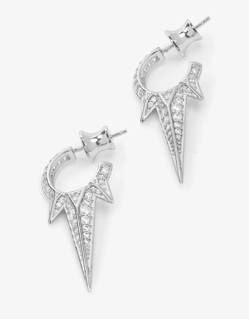 BABY GABRIELLA PAVE TRIPLE SPIKE HOOPS