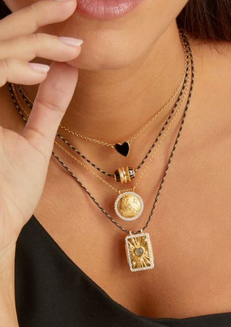 LABRADORITE HEART BOHEME NECKLACE