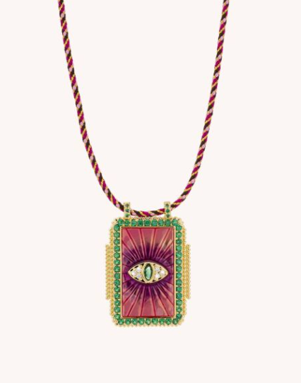 FUCHSIA EYE BOHEME NECKLACE