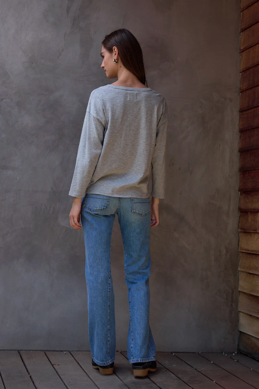 HAZEL BOXY VINTAGE JERSEY HENLEY