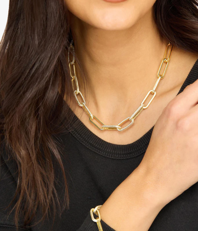 CARRIE PAVÉ CHAIN NECKLACE