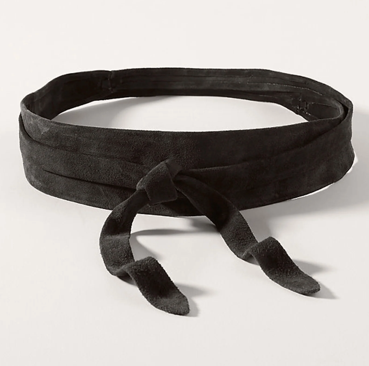 COGNAC SUEDE WRAP BELT