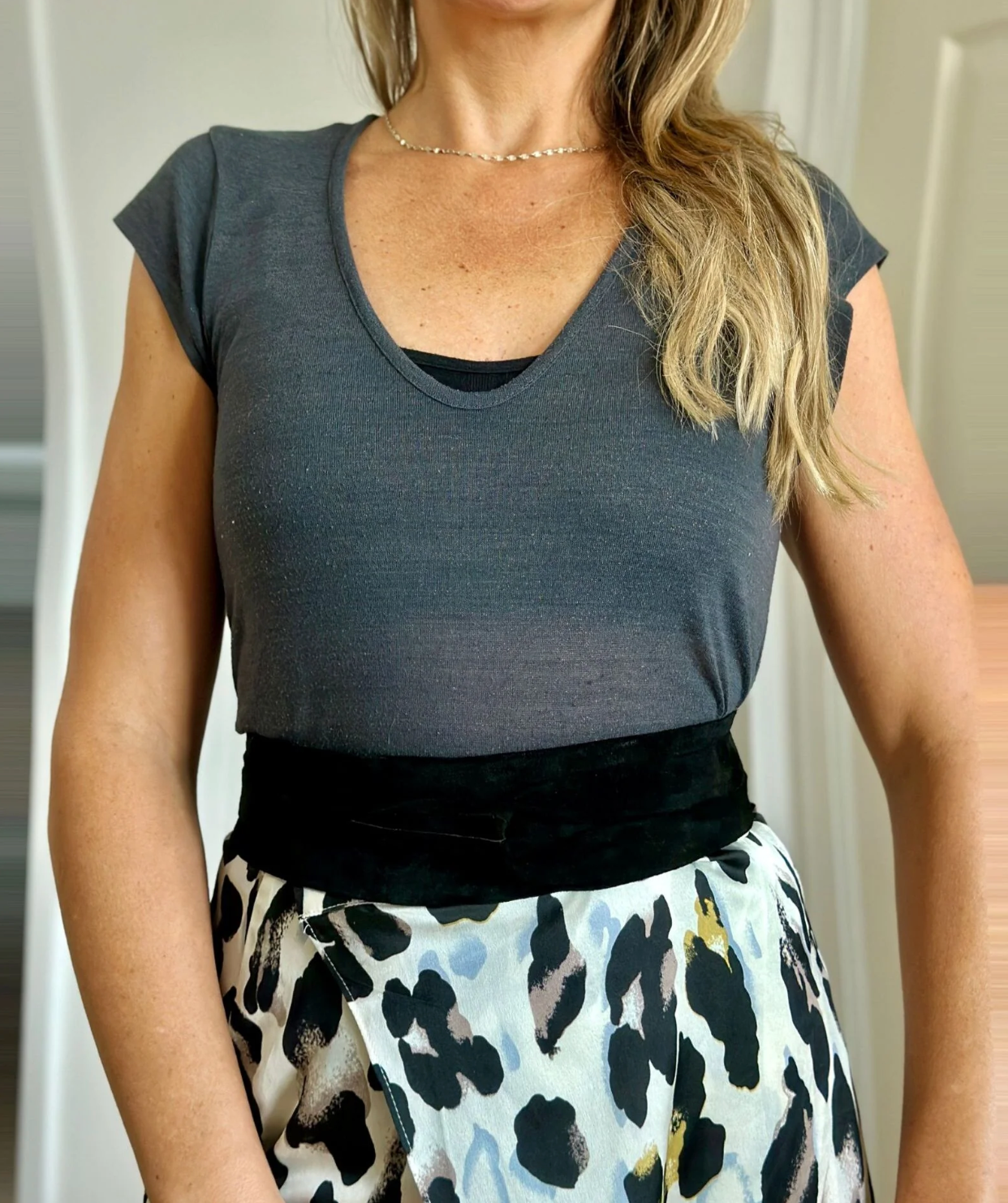 COGNAC SUEDE WRAP BELT