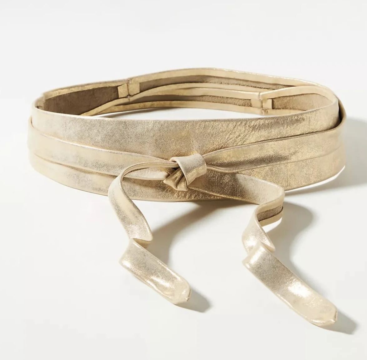 METALLIC SHIMMER WRAP BELT