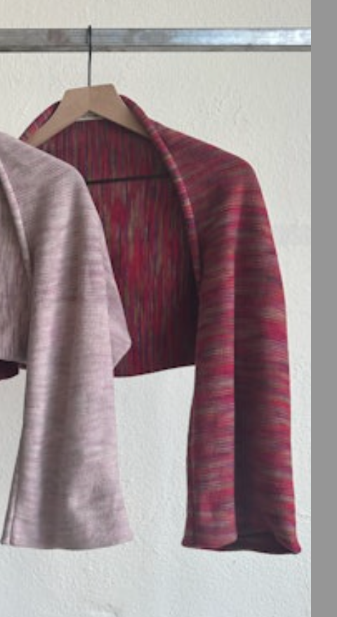 EMMA PAINTED COTTON SHRUG SWEATER