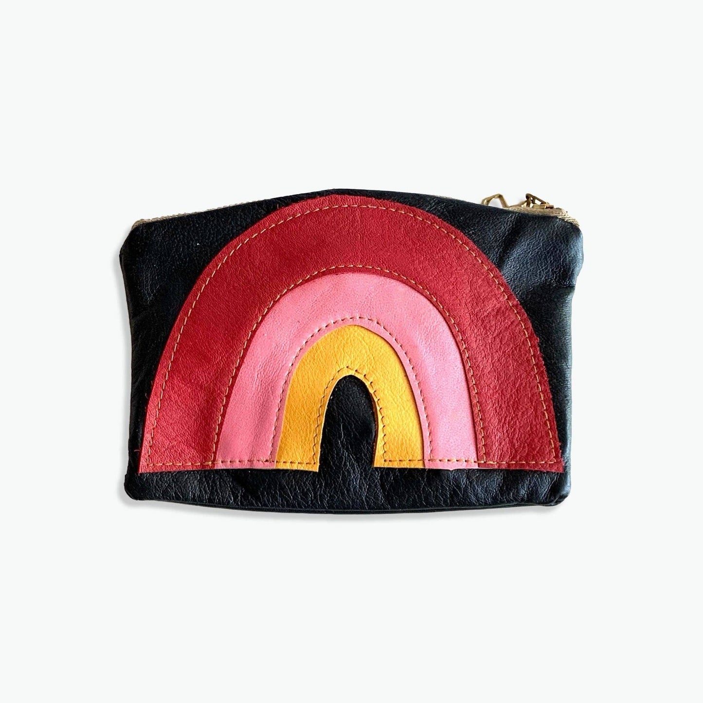 RAINBOW RECYCLED LEATHER POUCH