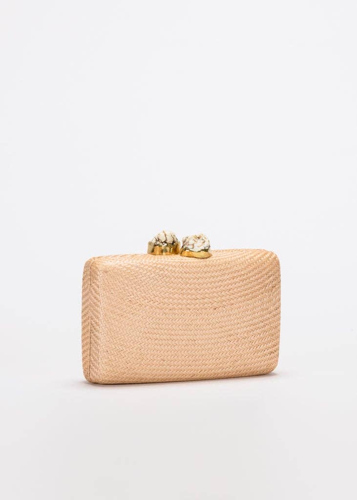 JEN WHITE STONES CLUTCH