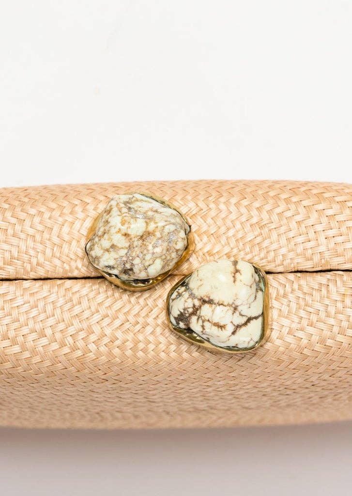 JEN WHITE STONES CLUTCH