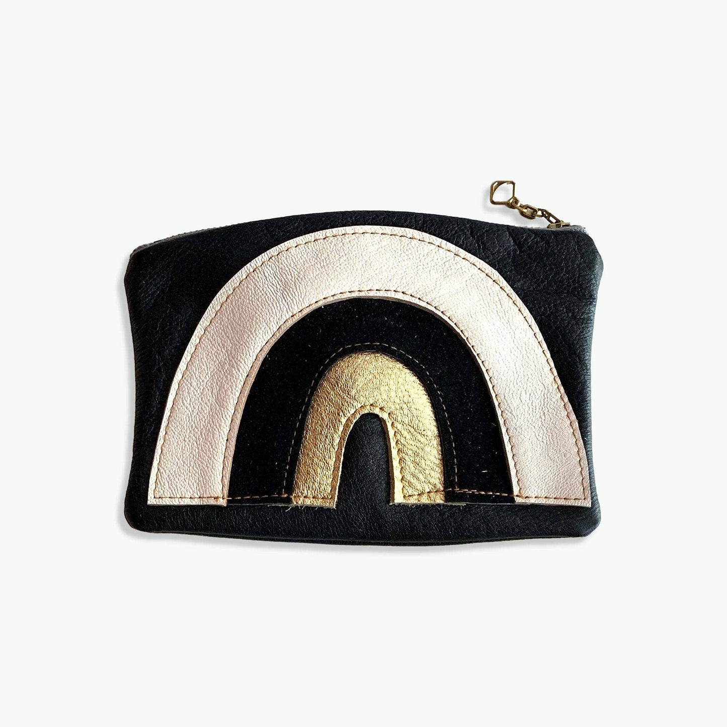 RAINBOW RECYCLED LEATHER POUCH