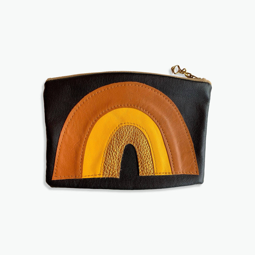 RAINBOW RECYCLED LEATHER POUCH
