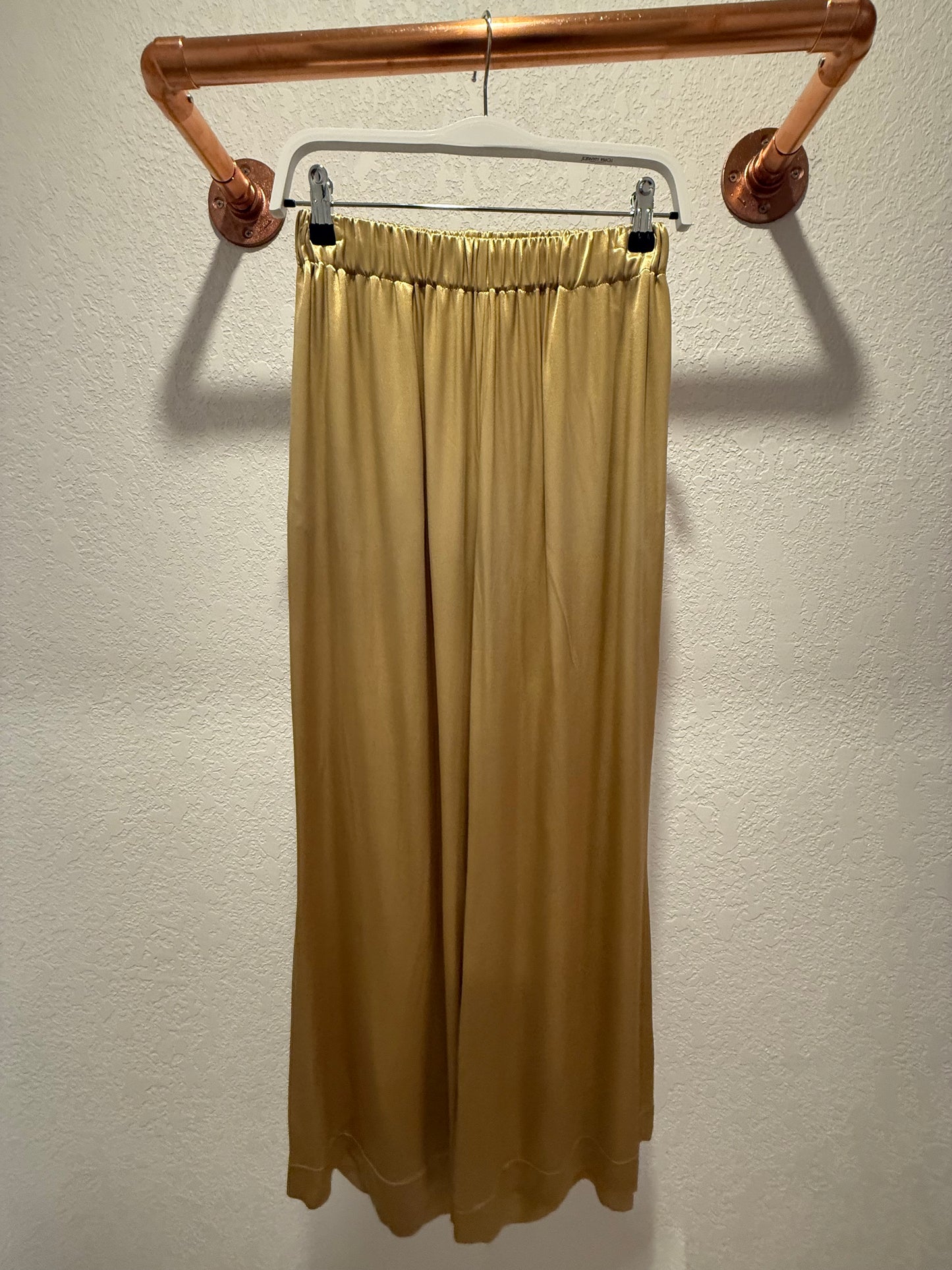GOLD SILKY PANTS