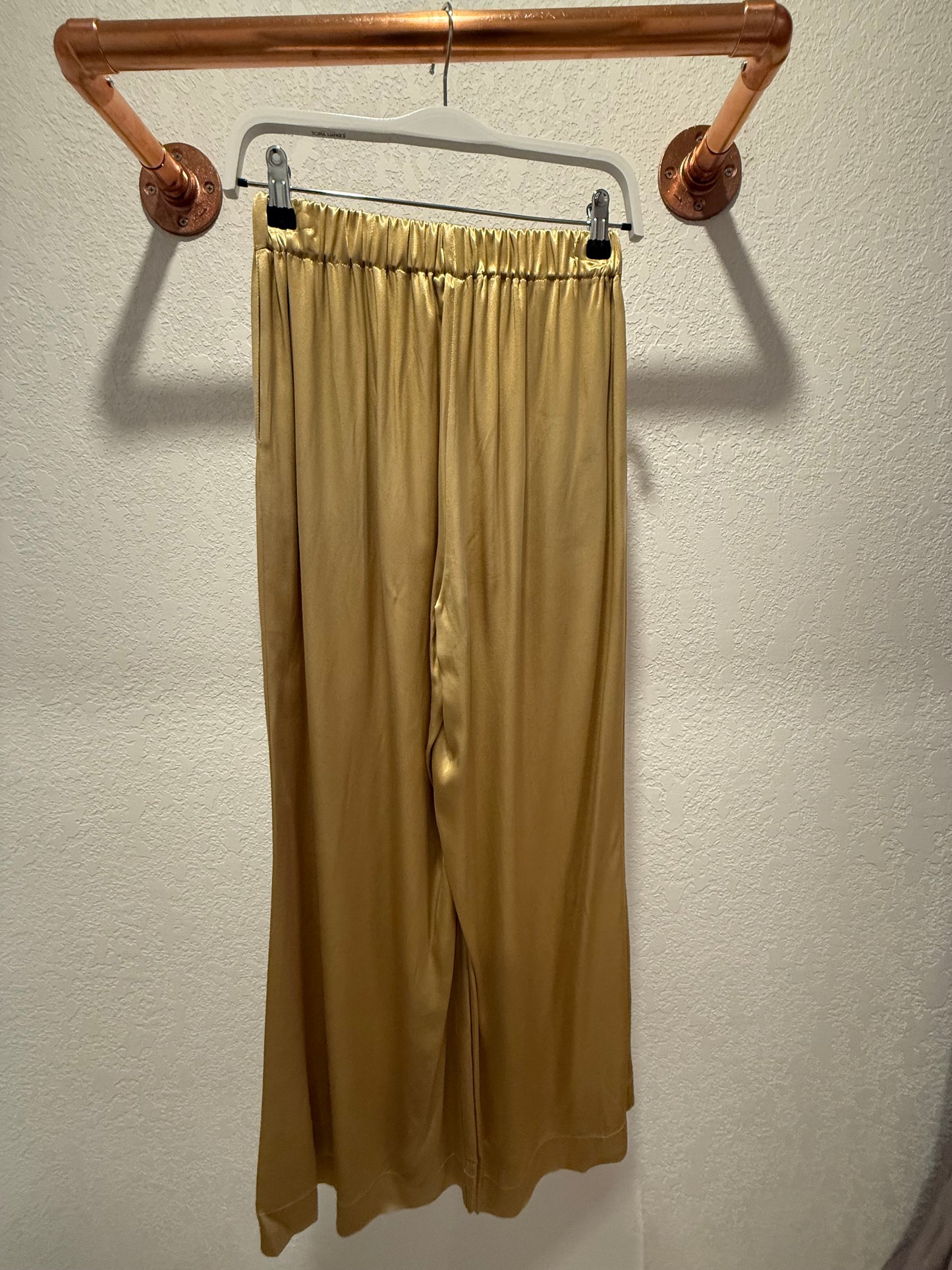 GOLD SILKY PANTS