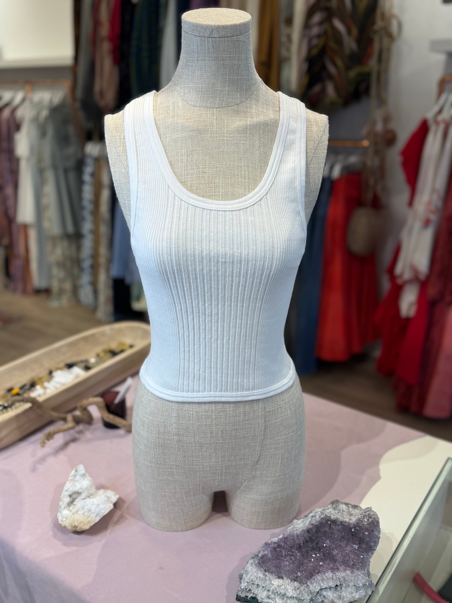 MINIMA CROP KNIT TANK TOP