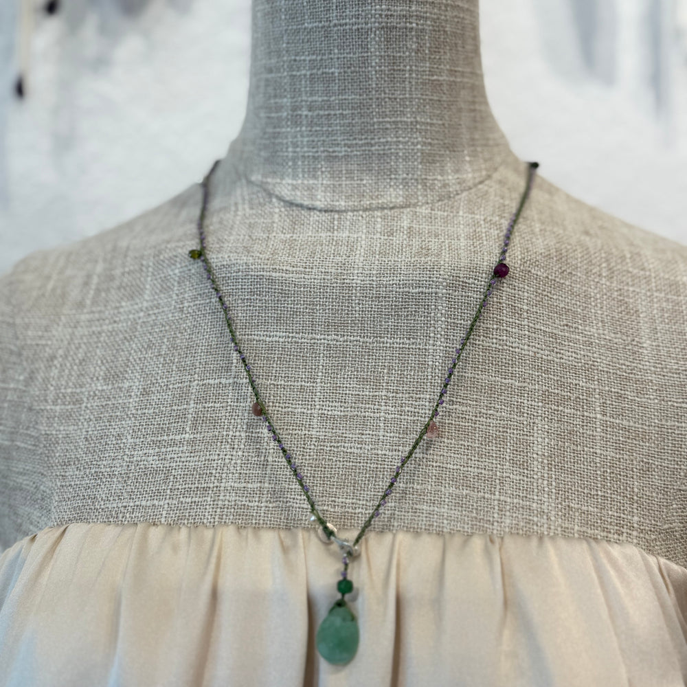 AMAZONITE DROP NECKLACE