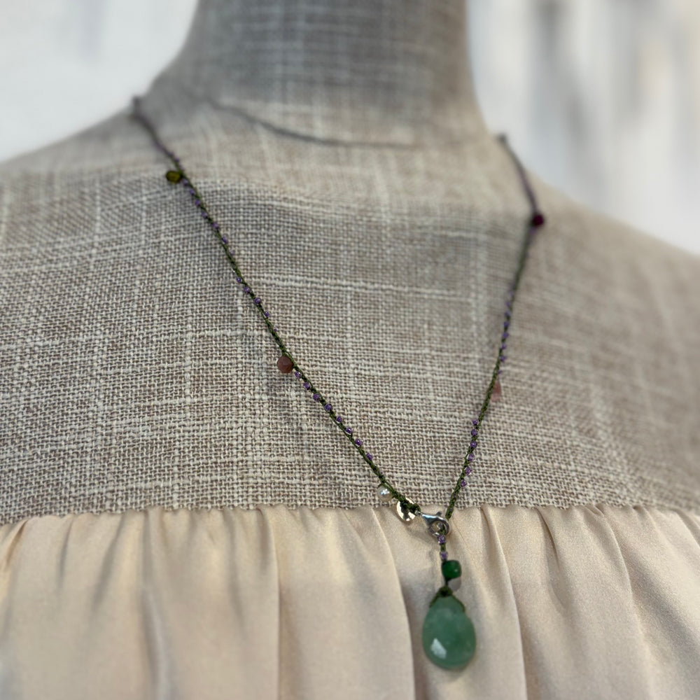AMAZONITE DROP NECKLACE