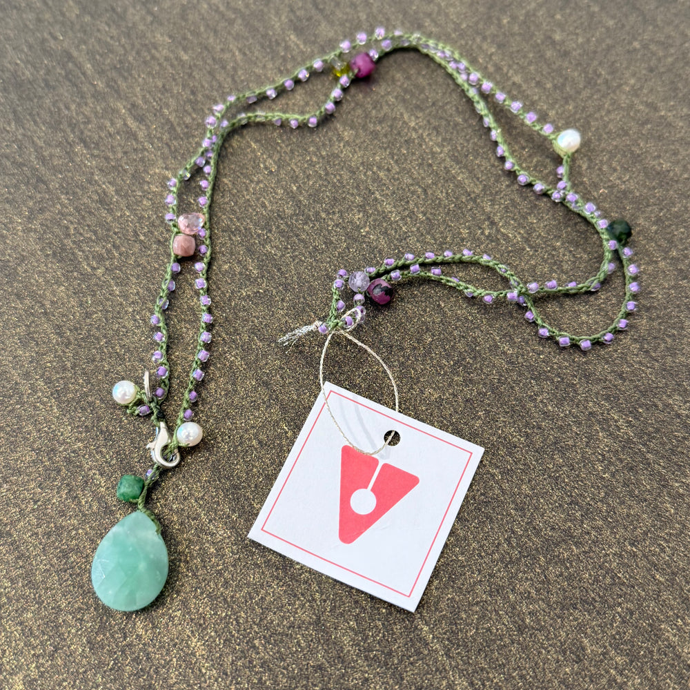 
                  
                    AMAZONITE DROP NECKLACE
                  
                