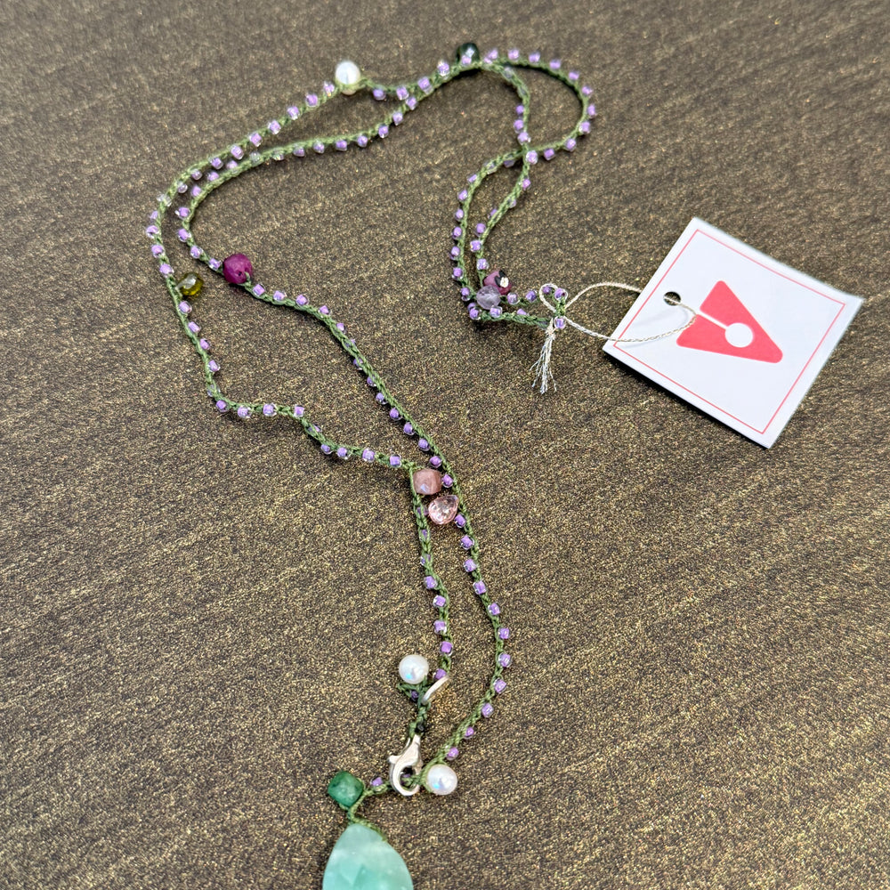 
                  
                    AMAZONITE DROP NECKLACE
                  
                