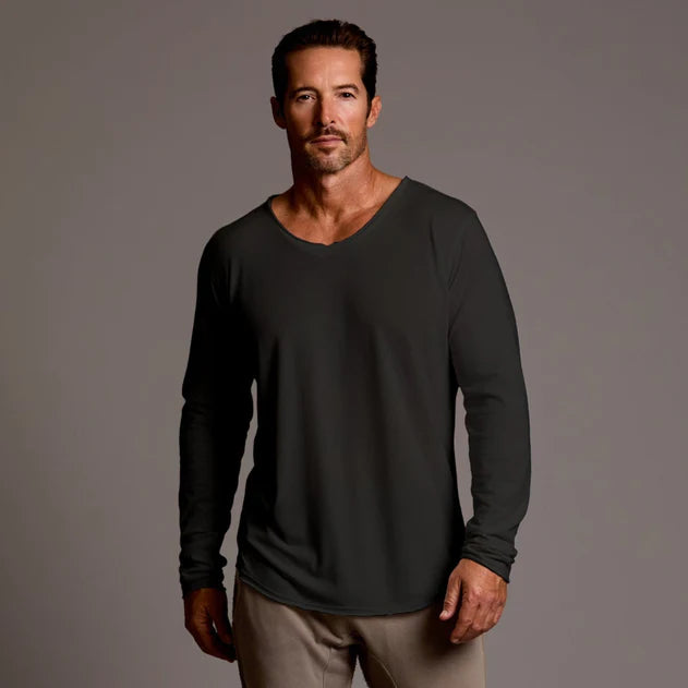 LONG SLEEVE V NECK SHIRT