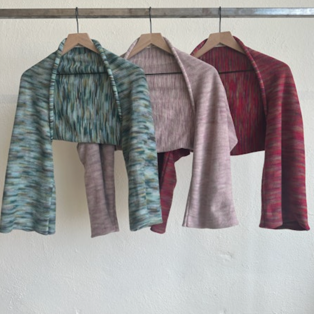 EMMA PAINTED COTTON SHRUG SWEATER