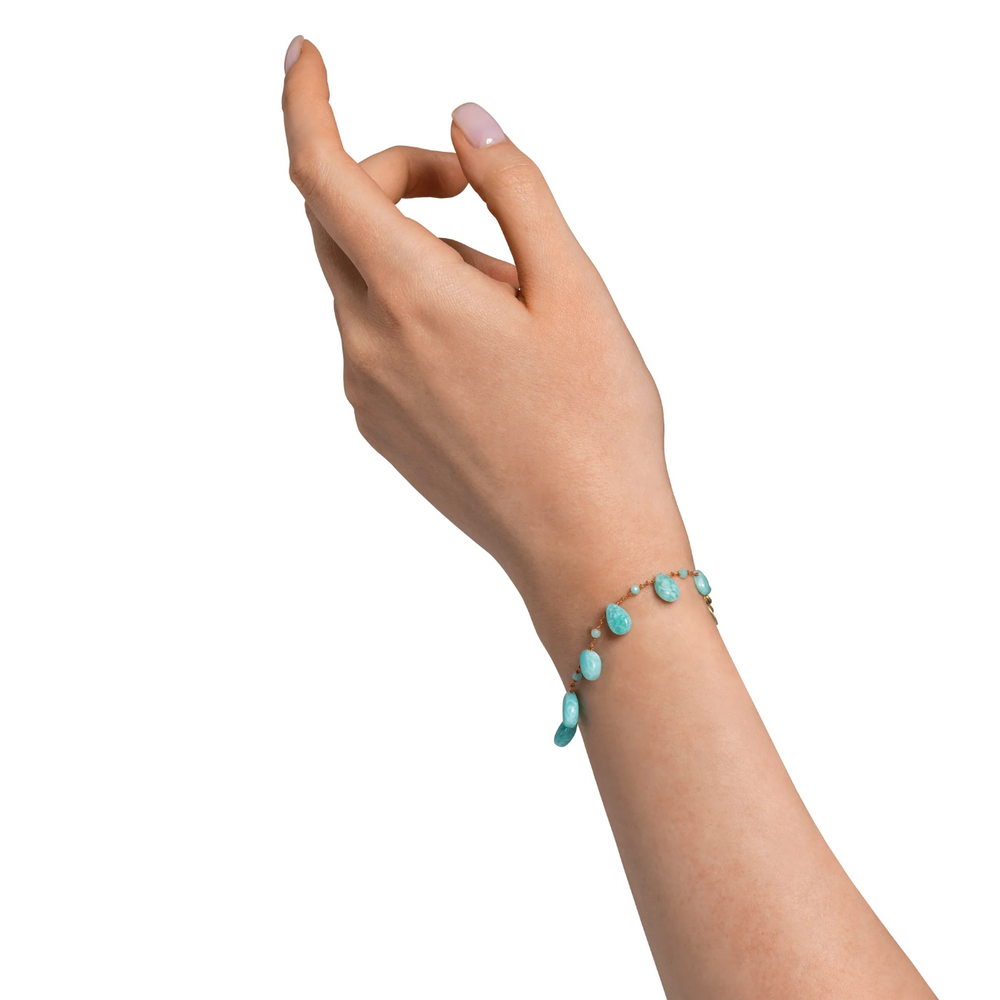 BEETLE DROPS & BEADS BRACELET