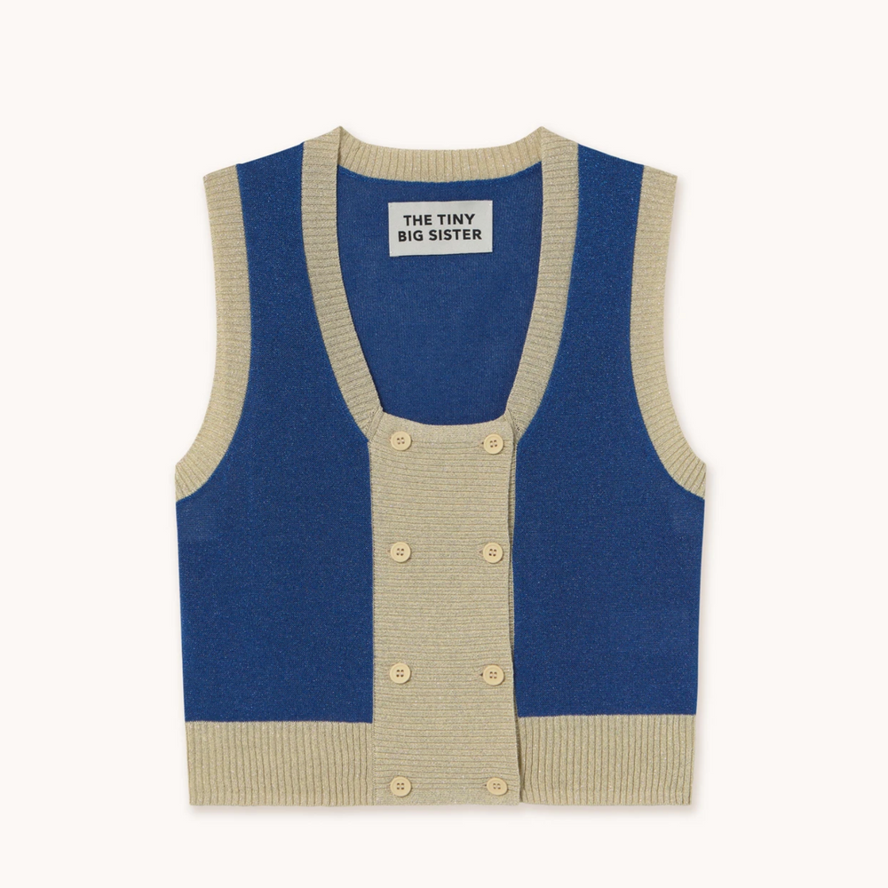 
                  
                    CONTRAST BUTTONED VEST
                  
                