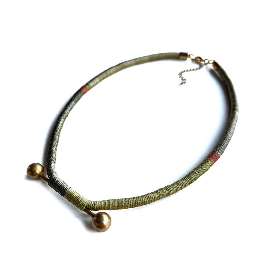 BRASS BALL NECKLACE