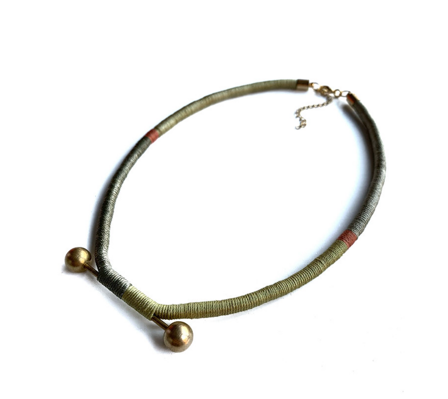 BRASS BALL NECKLACE