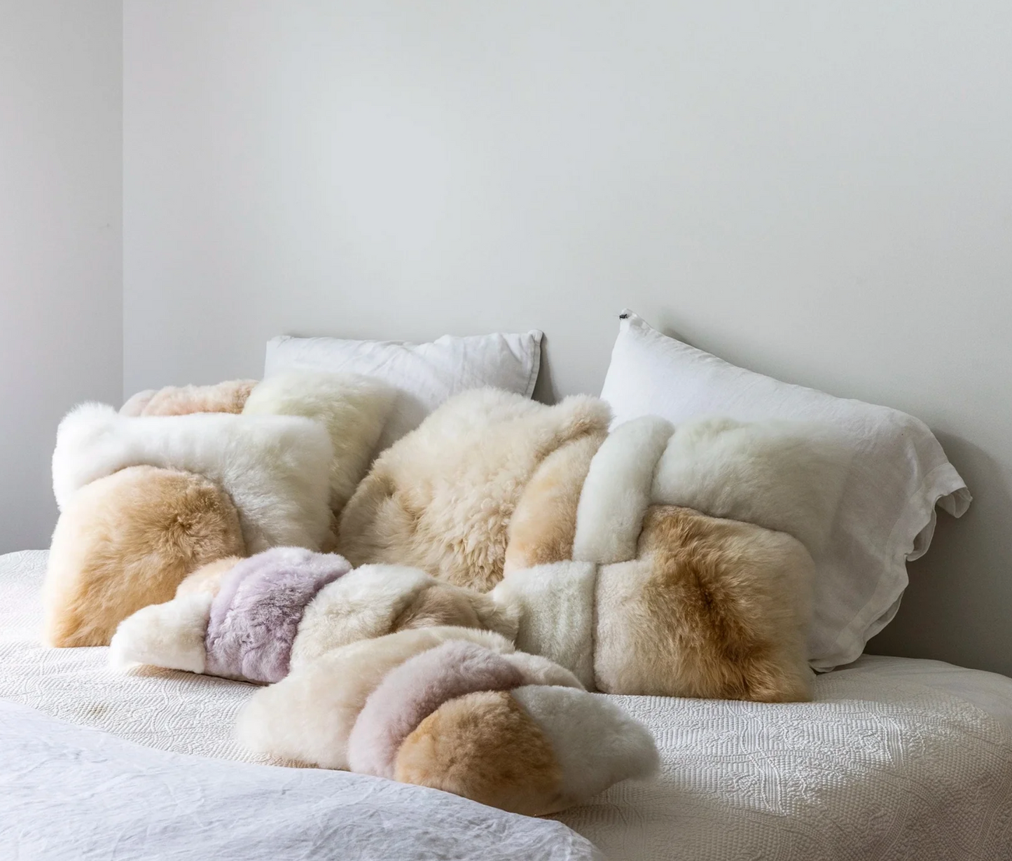 ALPACA COLORBLOCK PILLOW LUNA