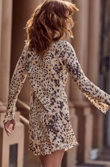 SNOW LEOPARD MINI DRESS