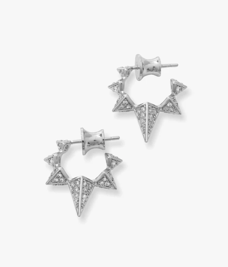 GABRIELLA PAVE SPIKED HOOPS