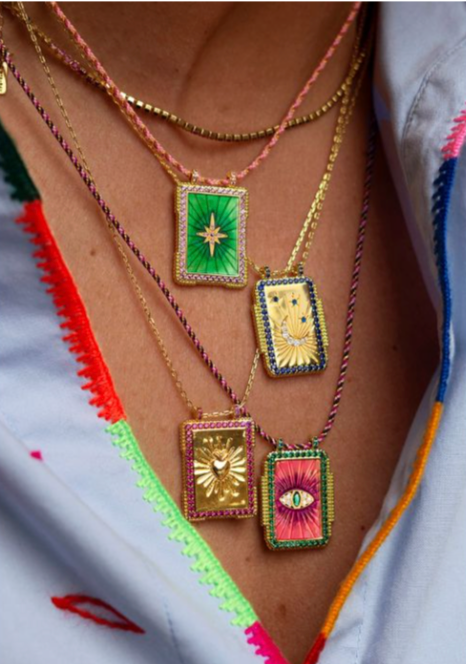 FUCHSIA EYE BOHEME NECKLACE