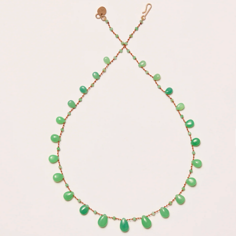 EVERGREEN DROPS & BEADS NECKLACE