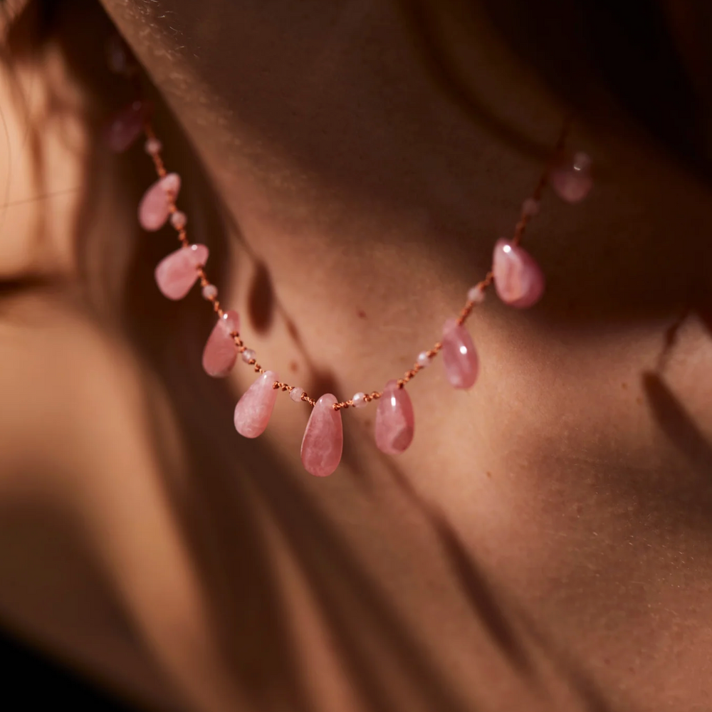 CHEREMOYA DROPS & BREADS NECKLACE