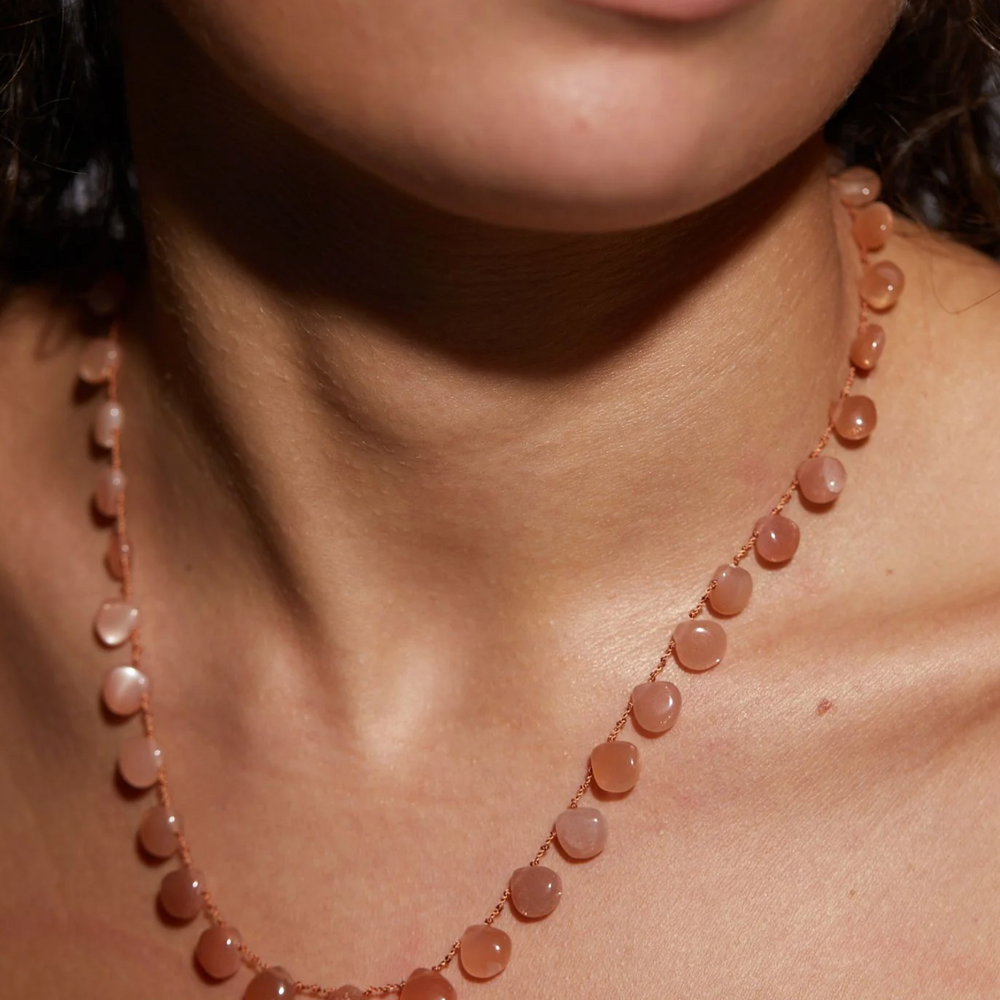 SUNKHAZE DROPS & BEADS NECKLACE