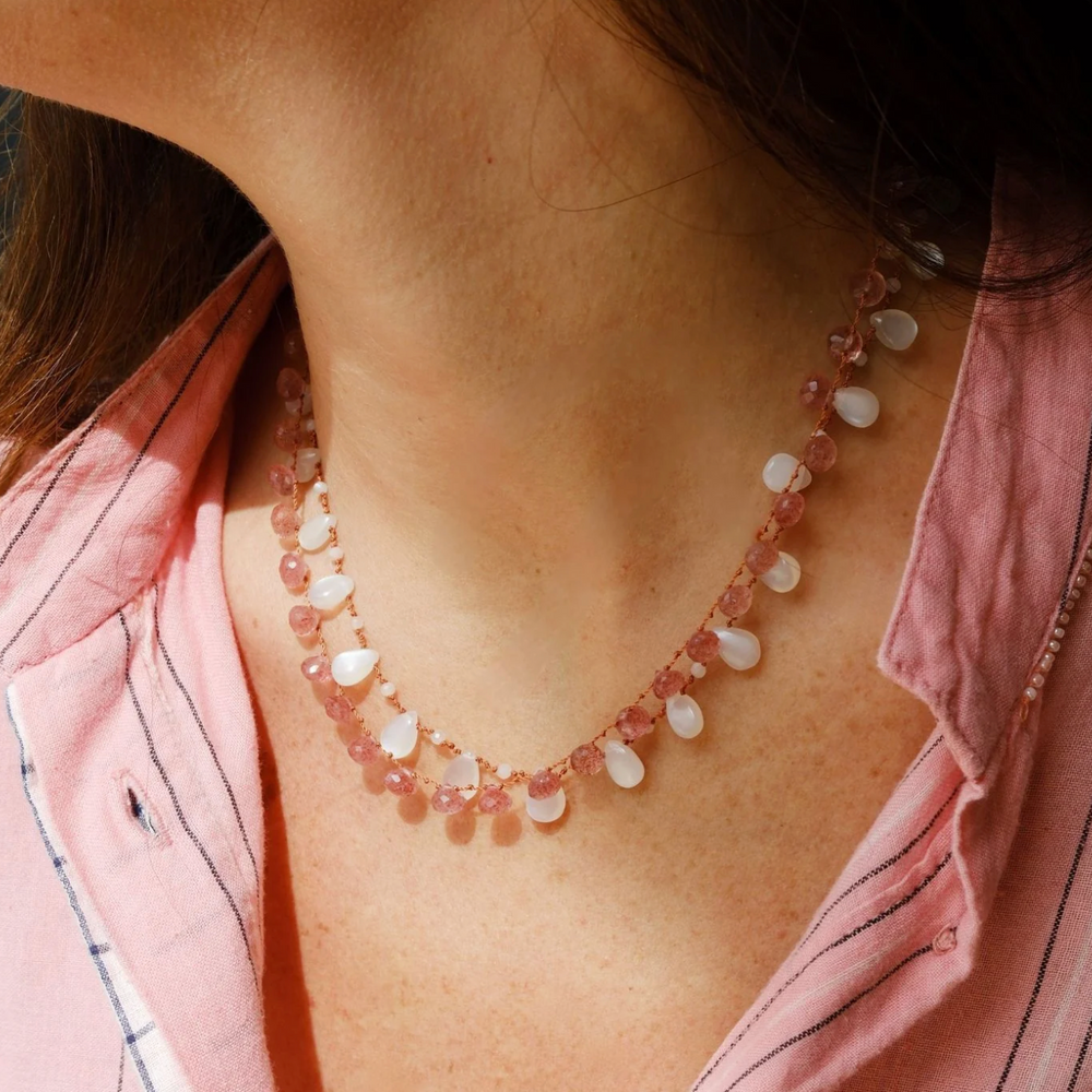 ALCYONA DROPS & BEADS NECKLACE