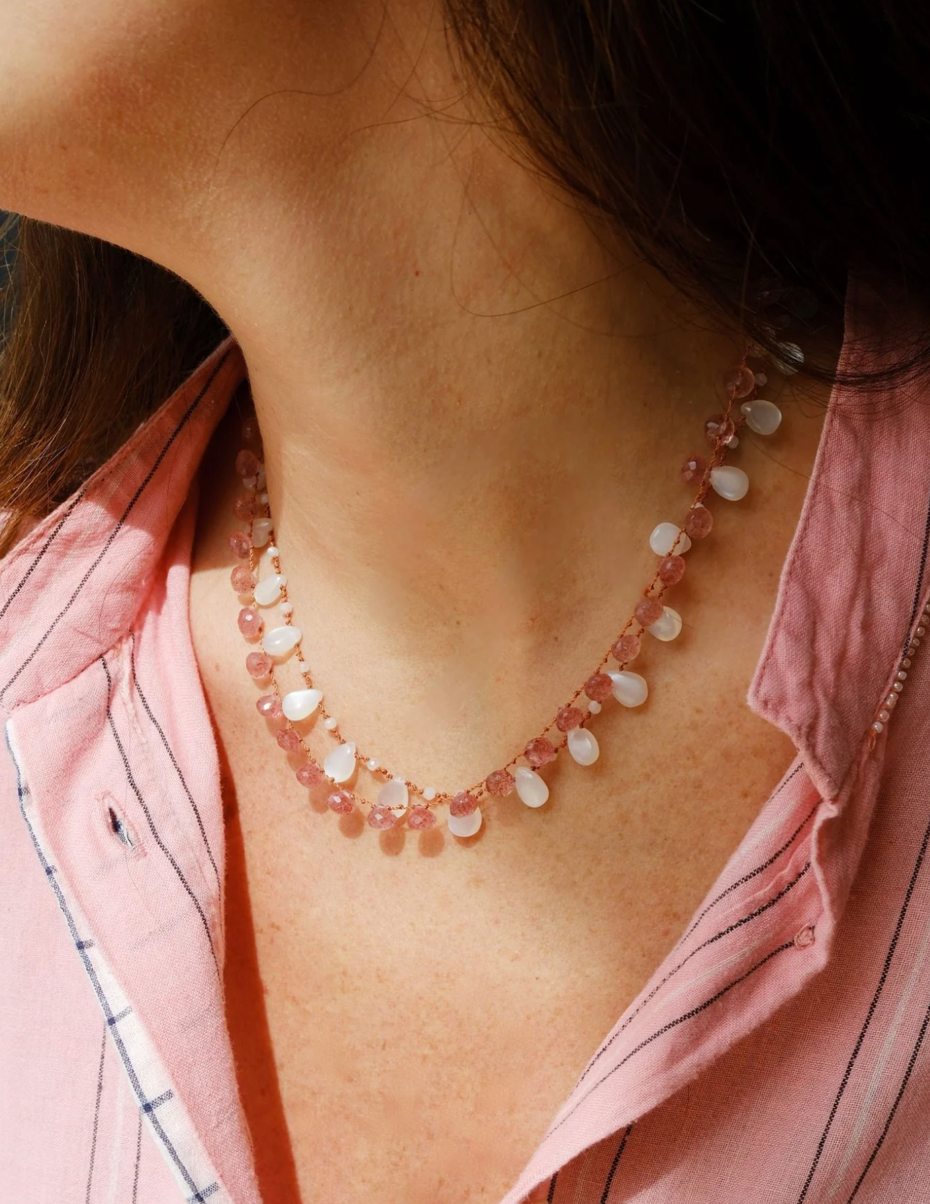 ALCYONA DROPS & BEADS NECKLACE