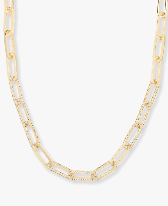 CARRIE PAVÉ CHAIN NECKLACE