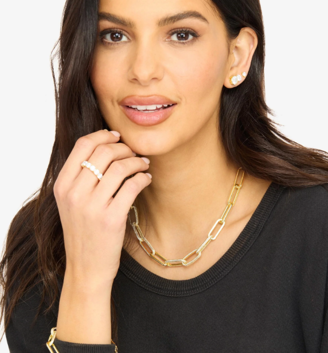 CARRIE PAVÉ CHAIN NECKLACE