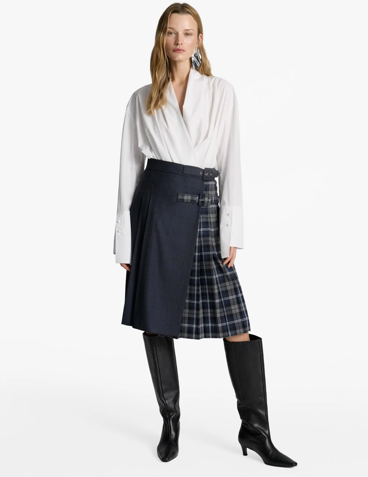 TARTAN MIDI SKIRT