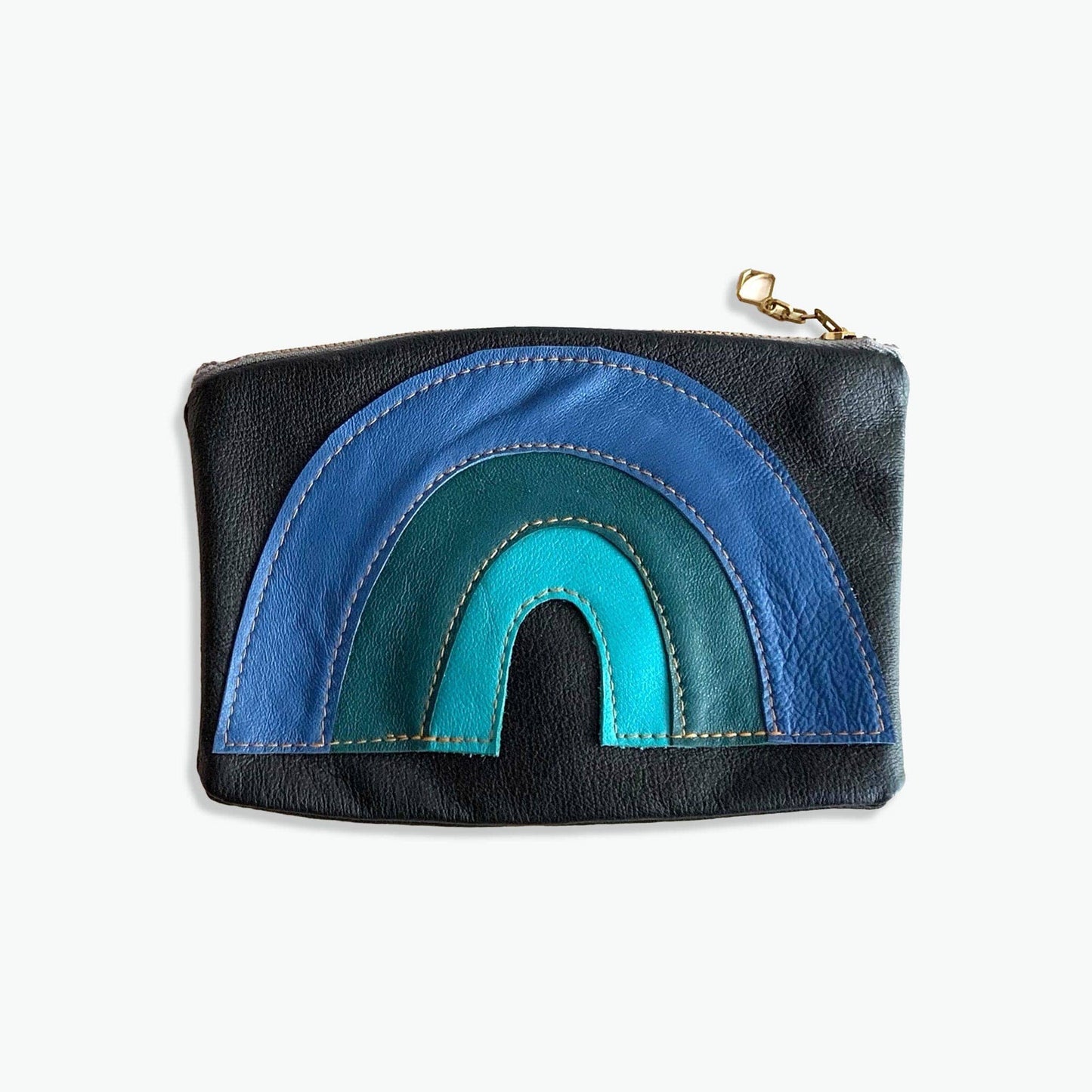 RAINBOW RECYCLED LEATHER POUCH